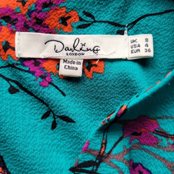 Darling Bird Print Dress, VGUC, Size 4 - Picture 6 of 7